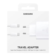 Сетевое зарядное устройство Samsung USB-C Wall Charger with Cable USB-C 45W White (EP-TA845XWEG)