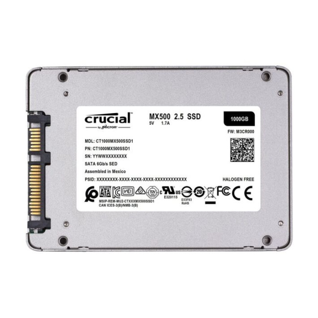 SSD накопитель Crucial MX500 2.5 1 TB (CT1000MX500SSD1)