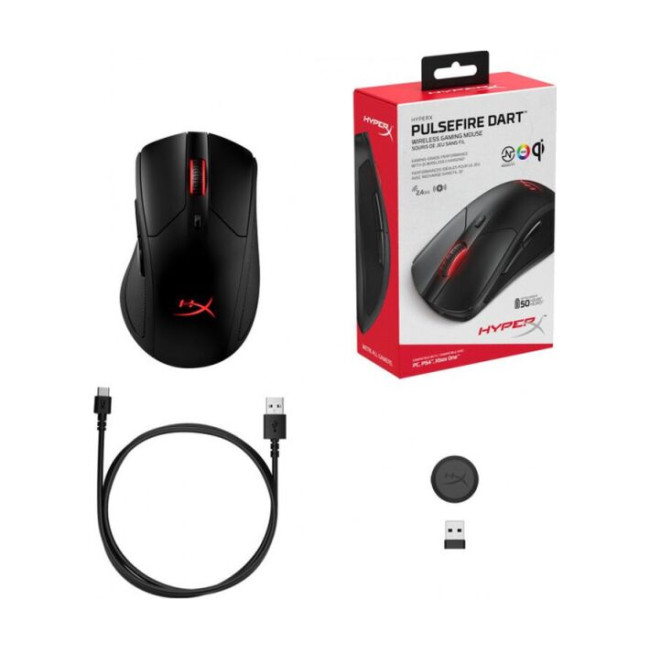 HyperX Pulsefire Dart Wireless Gaming Black (HX-MC006B, 4P5Q4AA)