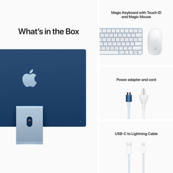 Моноблок Apple iMac 24 M1 Blue 2021 (MGPK3)