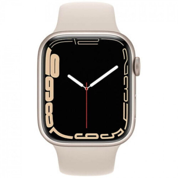 Смарт-часы Apple Watch Series 7 GPS + Cellular 45mm S. Aluminum Case w. Starlight S. Band (MKJ83)