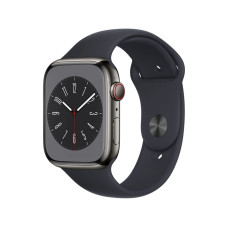 Apple Watch Series 8 GPS + Cellular 45mm Graphite S. Steel Case w. Midnight S. Band (MNKU3)