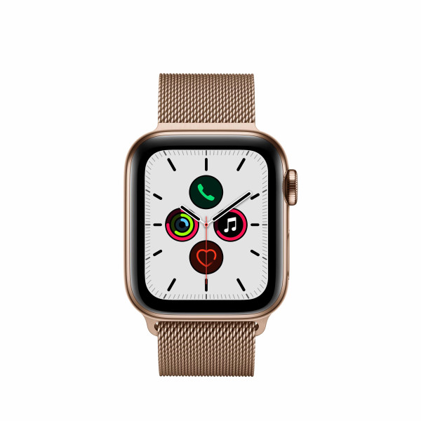 Apple Watch Series 6 GPS + Cellular 40mm Gold Stainless Steel Case w. Gold Milanese L. (M02X3)