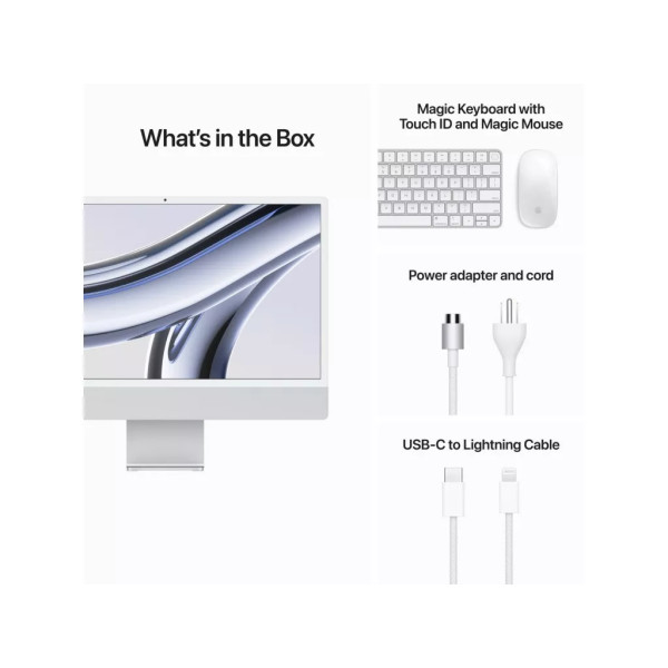 Apple iMac 24 M3 2023 Silver (Z19D0001W) - купити онлайн в інтернет-магазині