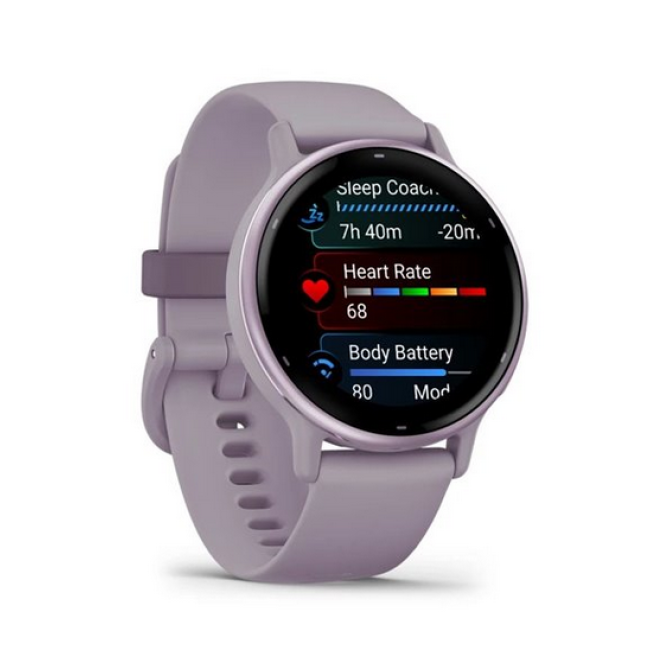 Garmin vivoactive 5 Metallic Orchid Aluminum Bezel with Orchid Case and Silicone (010-02862-13)