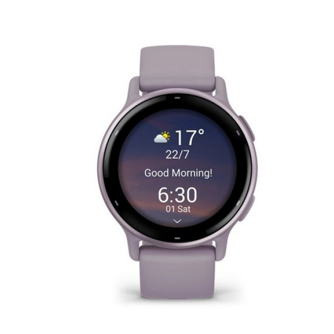 Garmin vivoactive 5 Metallic Orchid Aluminum Bezel with Orchid Case and Silicone (010-02862-13)