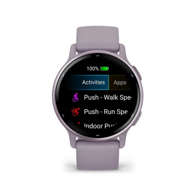 Garmin vivoactive 5 Metallic Orchid Aluminum Bezel with Orchid Case and Silicone (010-02862-13)