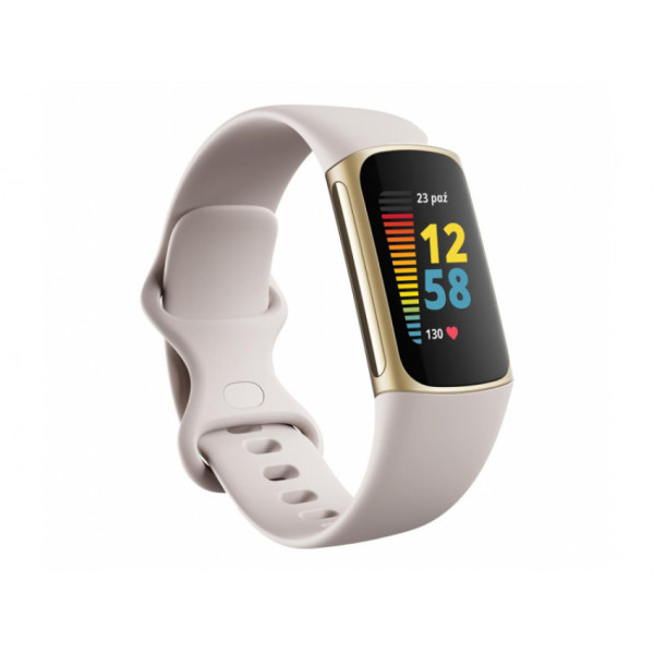 Fitbit Charge 5 Lunar White/Soft Gold Stainless Steel (FB421GLWT)
