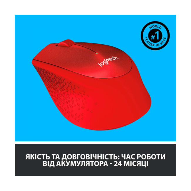 Мышь Logitech M330 Silent Plus Red (910-004911)