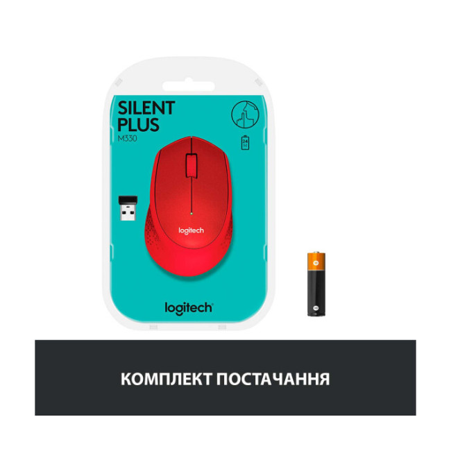 Мышь Logitech M330 Silent Plus Red (910-004911)