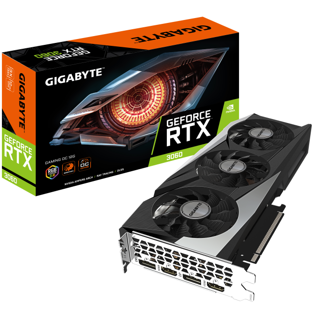 Видеокарта GIGABYTE GeForce RTX3060 12Gb GAMING OC 2.0 LHR (GV-N3060GAMING OC-12GD 2.0)