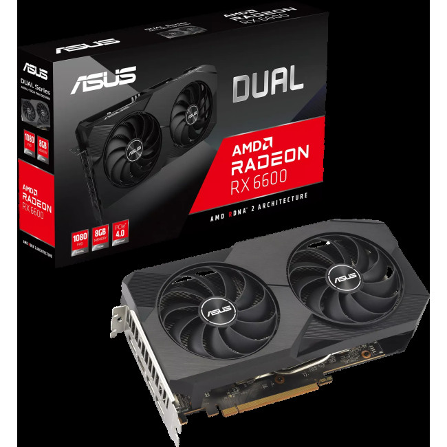 Видеокарта Asus Radeon RX 6600 8Gb DUAL (DUAL-RX6600-8G-V2)