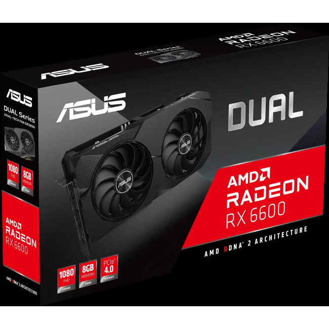 Видеокарта Asus Radeon RX 6600 8Gb DUAL (DUAL-RX6600-8G-V2)