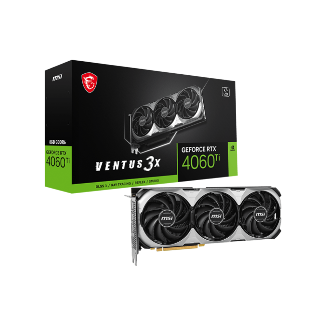 Видеокарта MSI GeForce RTX 4060 Ti VENTUS 3X OC 8192MB (RTX 4060 Ti VENTUS 3X 8G OC)