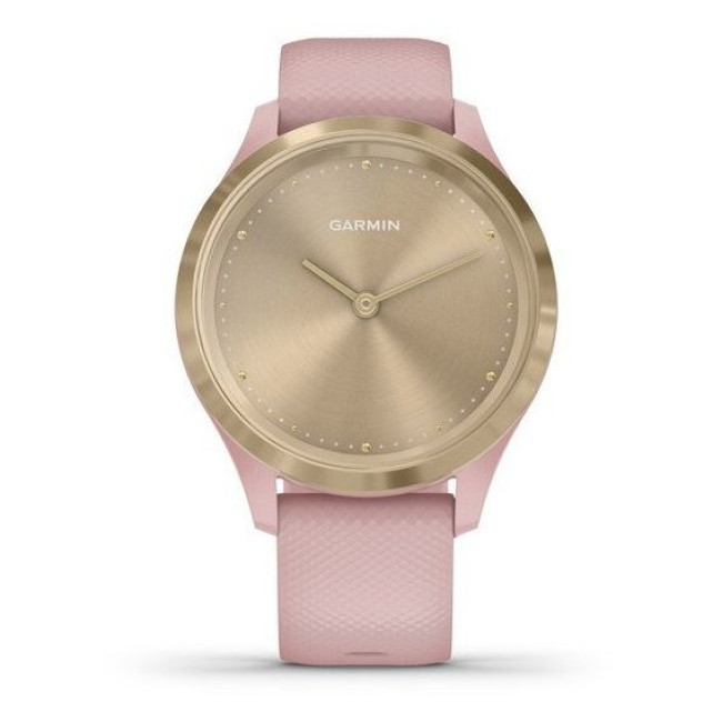 Garmin Vivomove 3s Light Gold Stainless Steel Bezel w. Dust Rose and Silicone B. (010-02238-01)