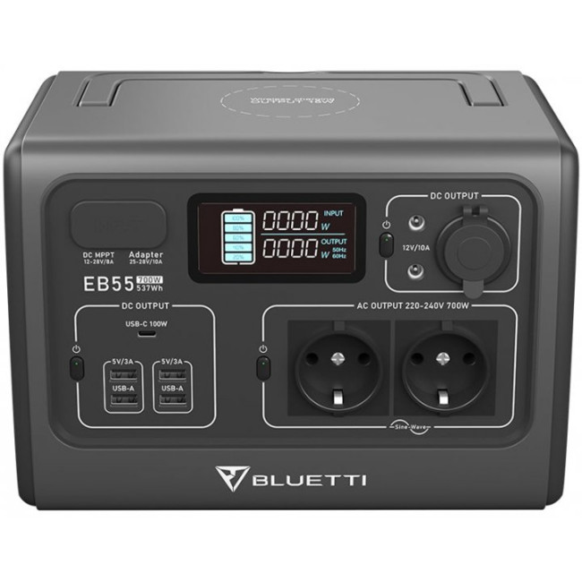 BLUETTI EB55 Portable Power Station 700W 537Wh (PB930340)