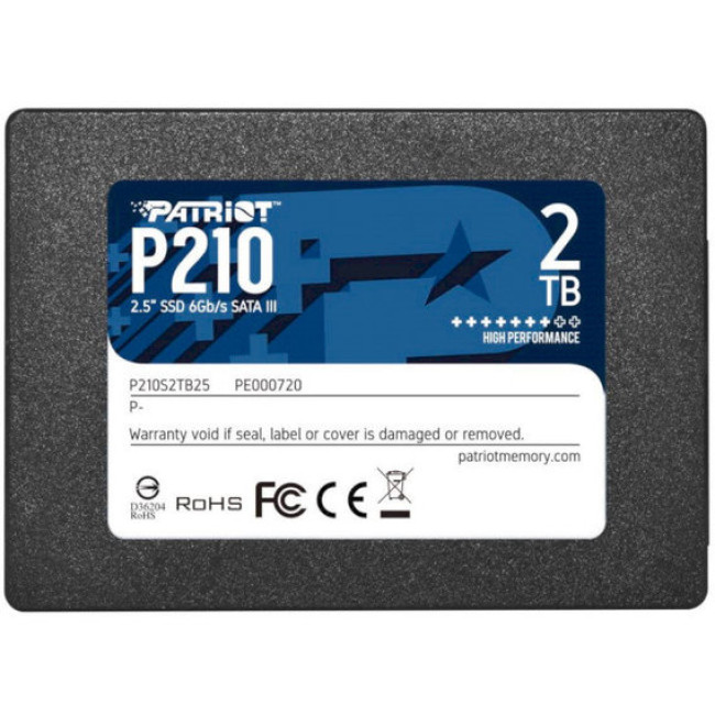 SSD накопитель PATRIOT P210 2 TB (P210S2TB25)