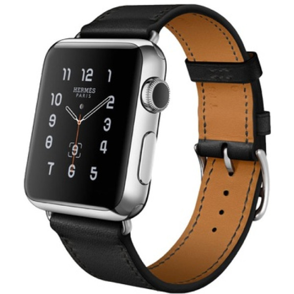 Умные часы Apple Watch Hermes Single Tour 38mm with Noir Leather Band (MLCP2)