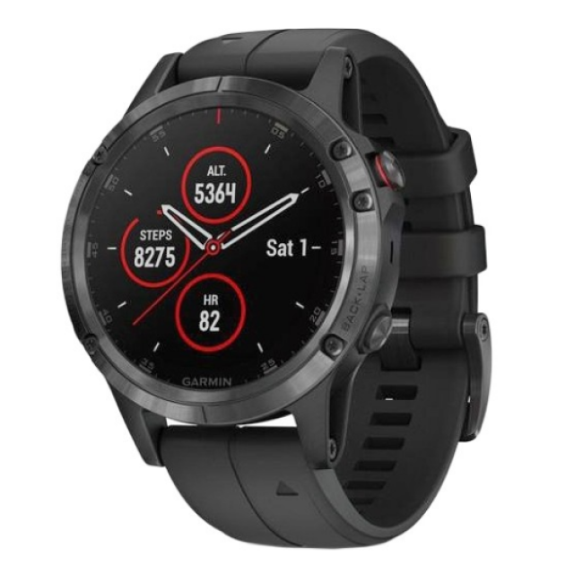 Garmin Fenix 5 Plus Sapphire Black with Black Band (010-01988-00/010-01988-01)