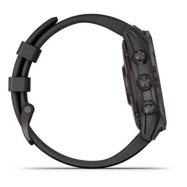 Garmin Fenix 7 Sapphire Solar Carbon Gray DLC Titanium with Black Band (010-02540-20/21)