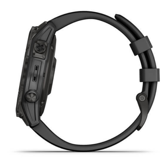 Garmin Fenix 7 Sapphire Solar Carbon Gray DLC Titanium with Black Band (010-02540-20/21)