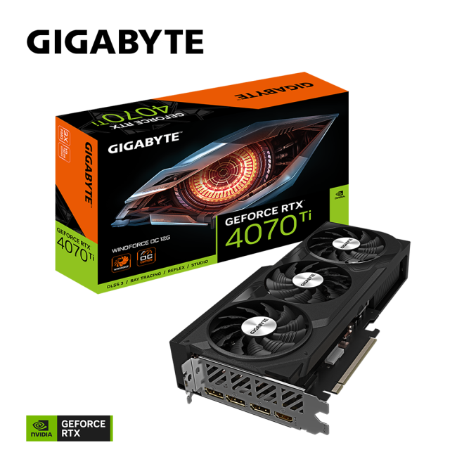 Видеокарта Gigabyte GeForce RTX4070Ti 12Gb WINDFORCE OC (GV-N407TWF3OC-12GD)