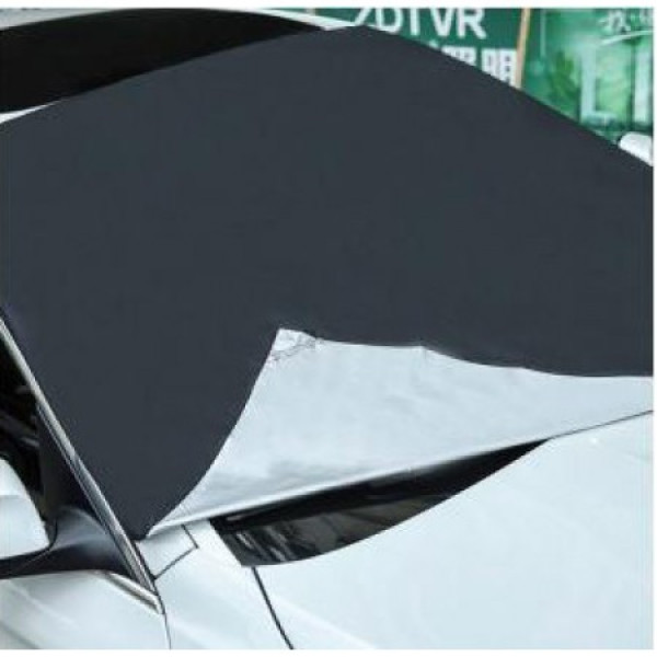 Чехол-накидка на лобовое стекло автомобиля. Защита от льда, снега и солнца на магнитах. Размер 210х145х125 см.