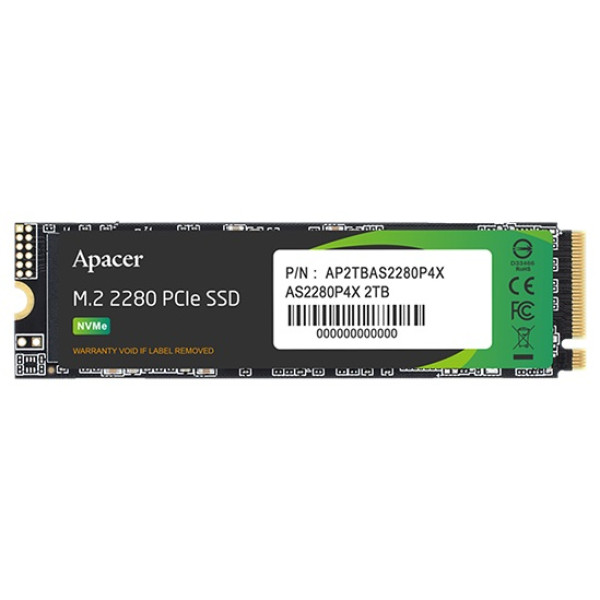 SSD 2TB Apacer AS2280P4X M.2 PCIe 3.0 3D TLC (AP2TBAS2280P4X-1)