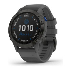 Garmin Fenix 6 Pro Solar Titanium Carbon Gray Dlc With Titanium Dlc Band (010-02410-23/22)