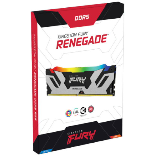 Модуль памяти Kingston FURY 96 GB (2x48GB) DDR5 6000 MHz Renegade RGB (KF560C32RSAK2-96)