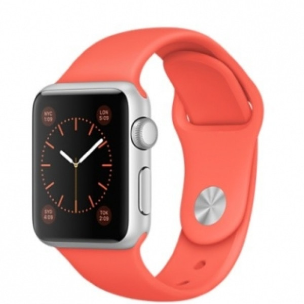 Apple Watch Sport 38mm Silver Aluminum Case with Apricot Sport Band (MMF12)