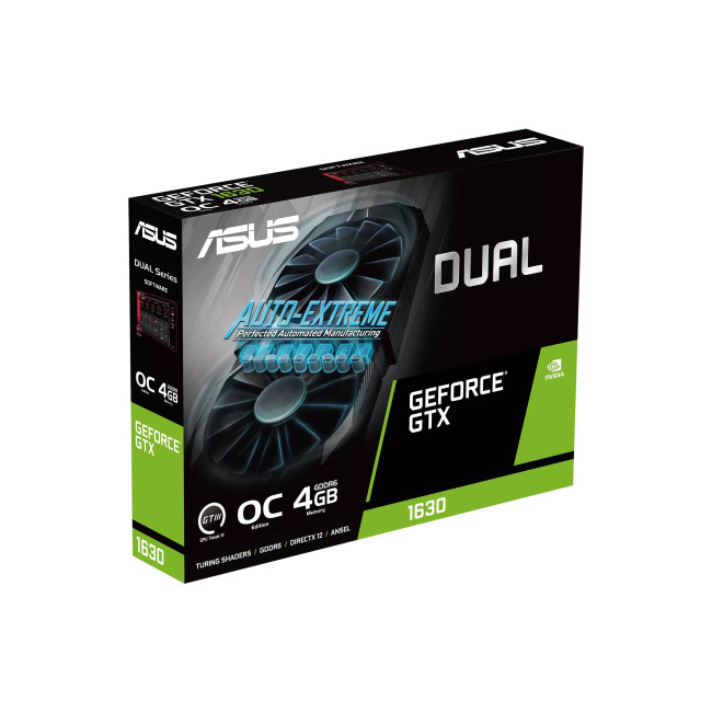 Видеокарта ASUS Dual GeForce GTX 1630 OC Edition 4GB GDDR6 (DUAL-GTX1630-O4G)