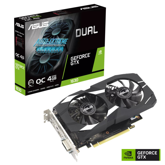 Видеокарта ASUS Dual GeForce GTX 1630 OC Edition 4GB GDDR6 (DUAL-GTX1630-O4G)