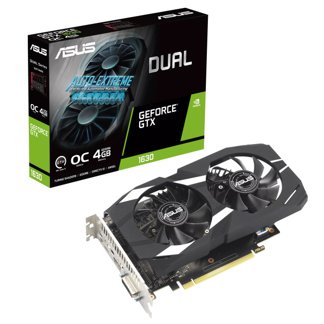 Видеокарта ASUS Dual GeForce GTX 1630 OC Edition 4GB GDDR6 (DUAL-GTX1630-O4G)