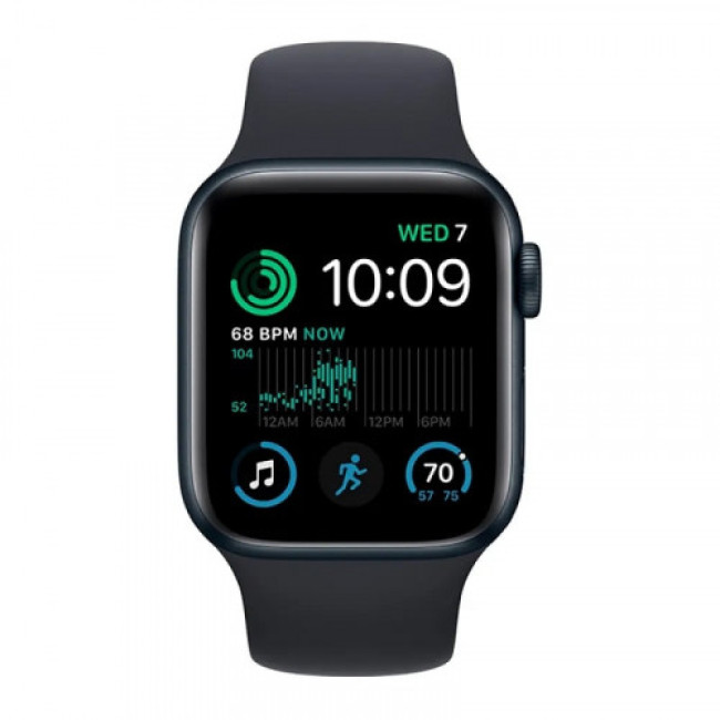 Apple Watch SE 2 GPS + Cellular 44mm Midnight Aluminum Case with Midnight Sport Band (MNPY3)