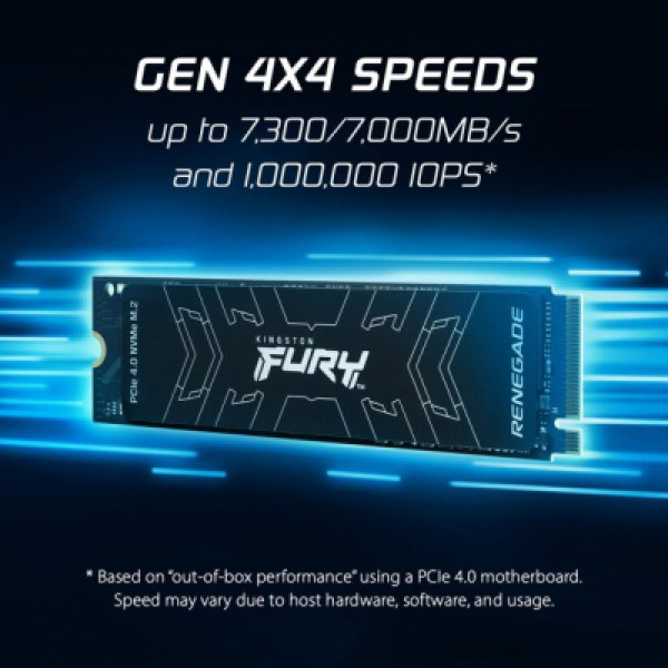 SSD  500GB Kingston Fury Renegade M.2 2280 PCIe 4.0 x4 NVMe 3D TLC (SFYRS/500G)