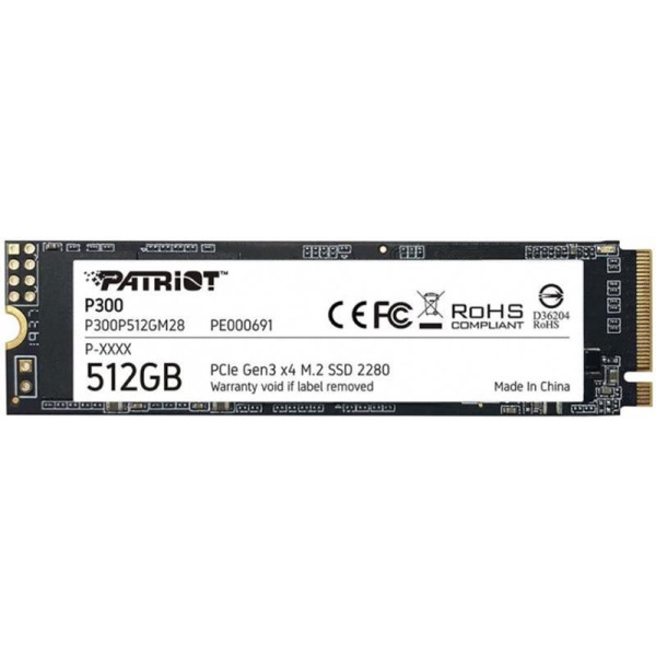 SSD  512GB Patriot P300 M.2 2280 PCIe 3.0 x4 NVMe TLC (P300P512GM28)