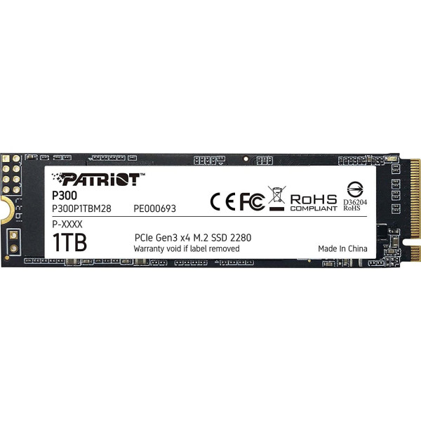 SSD 1TB Patriot P300 M.2 2280 PCIe 3.0 x4 NVMe TLC (P300P1TBM28)