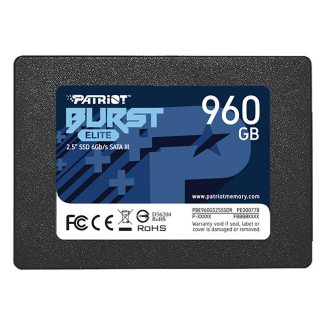 SSD накопитель PATRIOT Burst Elite 960 GB (PBE960GS25SSDR)