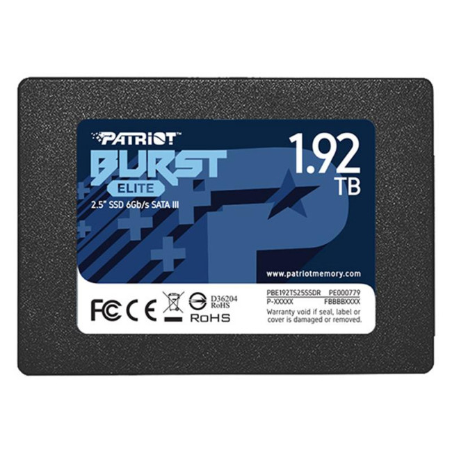 SSD накопитель PATRIOT Burst Elite 1.92 TB (PBE192TS25SSDR)