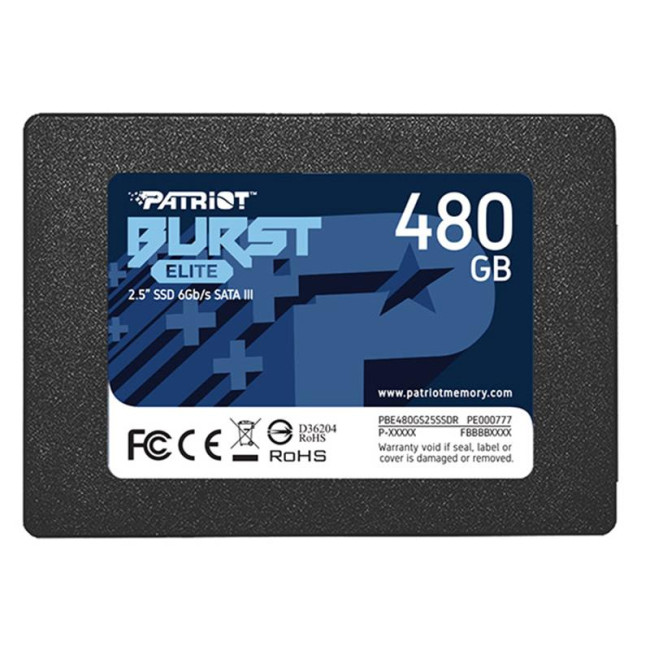 SSD накопитель PATRIOT Burst Elite 480 GB (PBE480GS25SSDR)