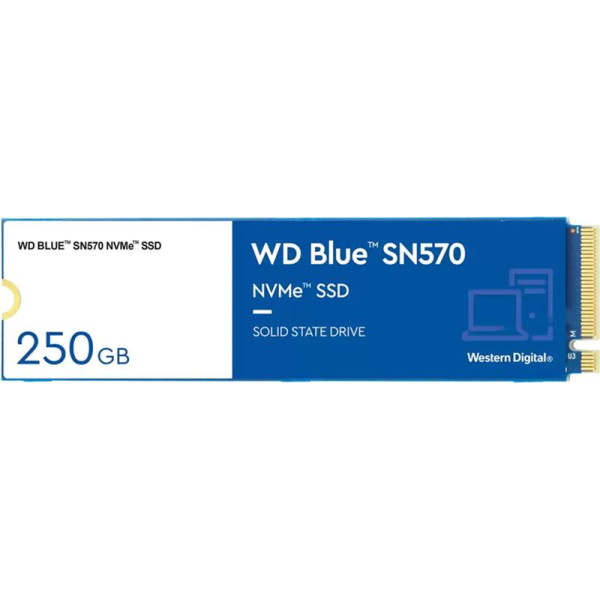 SSD  250GB WD Blue SN570 M.2 2280 PCIe 3.0 x4 3D TLC (WDS250G3B0C)