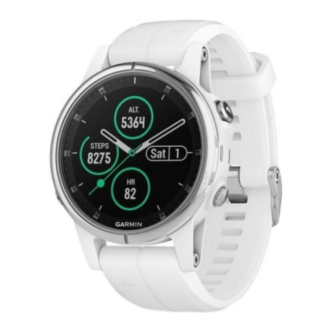 Garmin Fenix 5S Plus Sapphire White с белым браслетом Carrera White (010-01987-01)