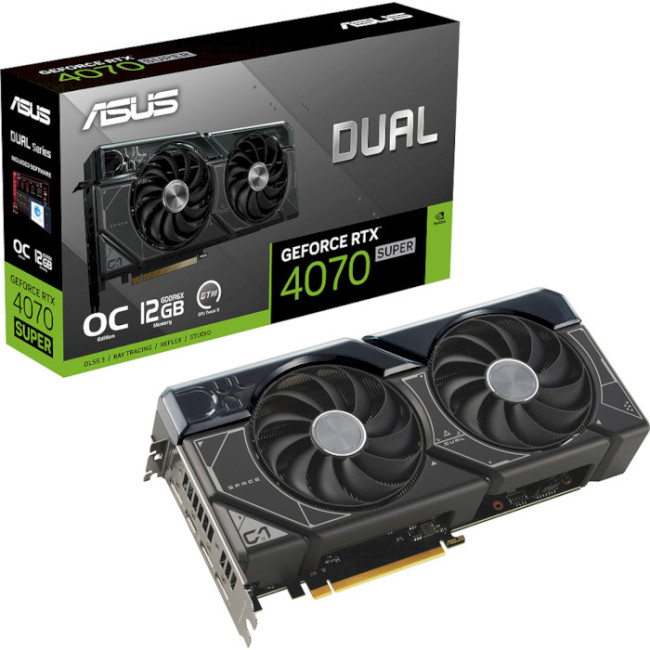 Asus GeForce RTX4070 SUPER 12Gb DUAL OC (DUAL-RTX4070S-O12G)