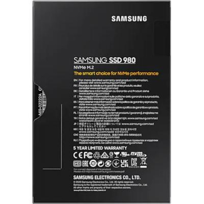 SSD накопитель Samsung 980 1 TB (MZ-V8V1T0BW)