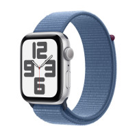 Apple Watch SE 2 GPS 44mm Silver Aluminium Case with Winter Blue Sport Loop (MREF3)
