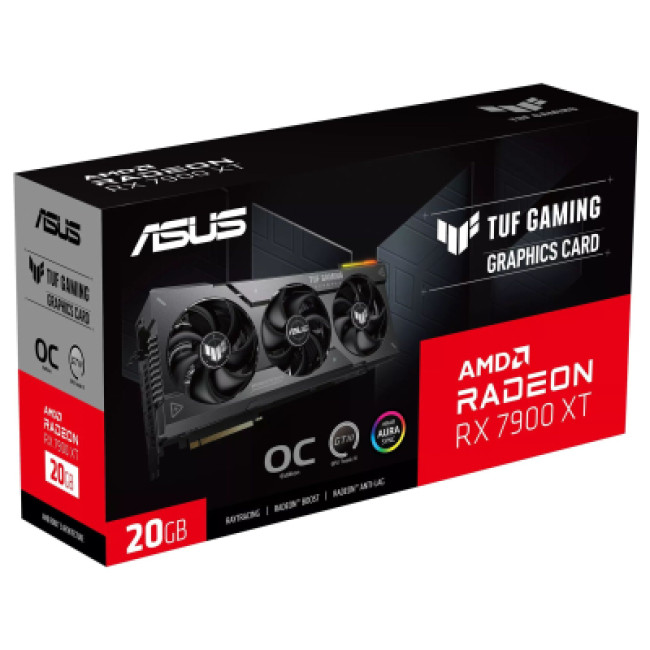 Видеокарта Asus Radeon RX 7900 XT 20Gb TUF OC GAMING (TUF-RX7900XT-O20G-GAMING)