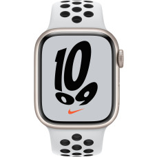 Apple Watch Nike Series 7 GPS 41mm Starlight Aluminum Case  Platinum/Black Nike Sport Band (MKN33)