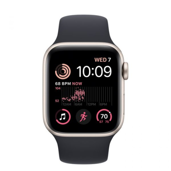 Apple Watch SE 2 GPS 40mm Midnight Aluminum Case w. Midnight S. Band - M/L (MNT83)