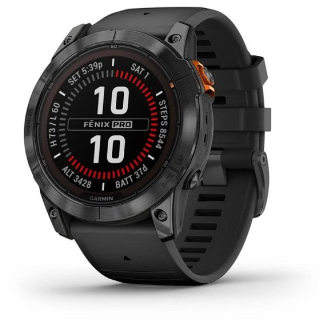 Garmin Fenix 7X Pro Solar Slate Gray w. Black Band (010-02778-00/01)